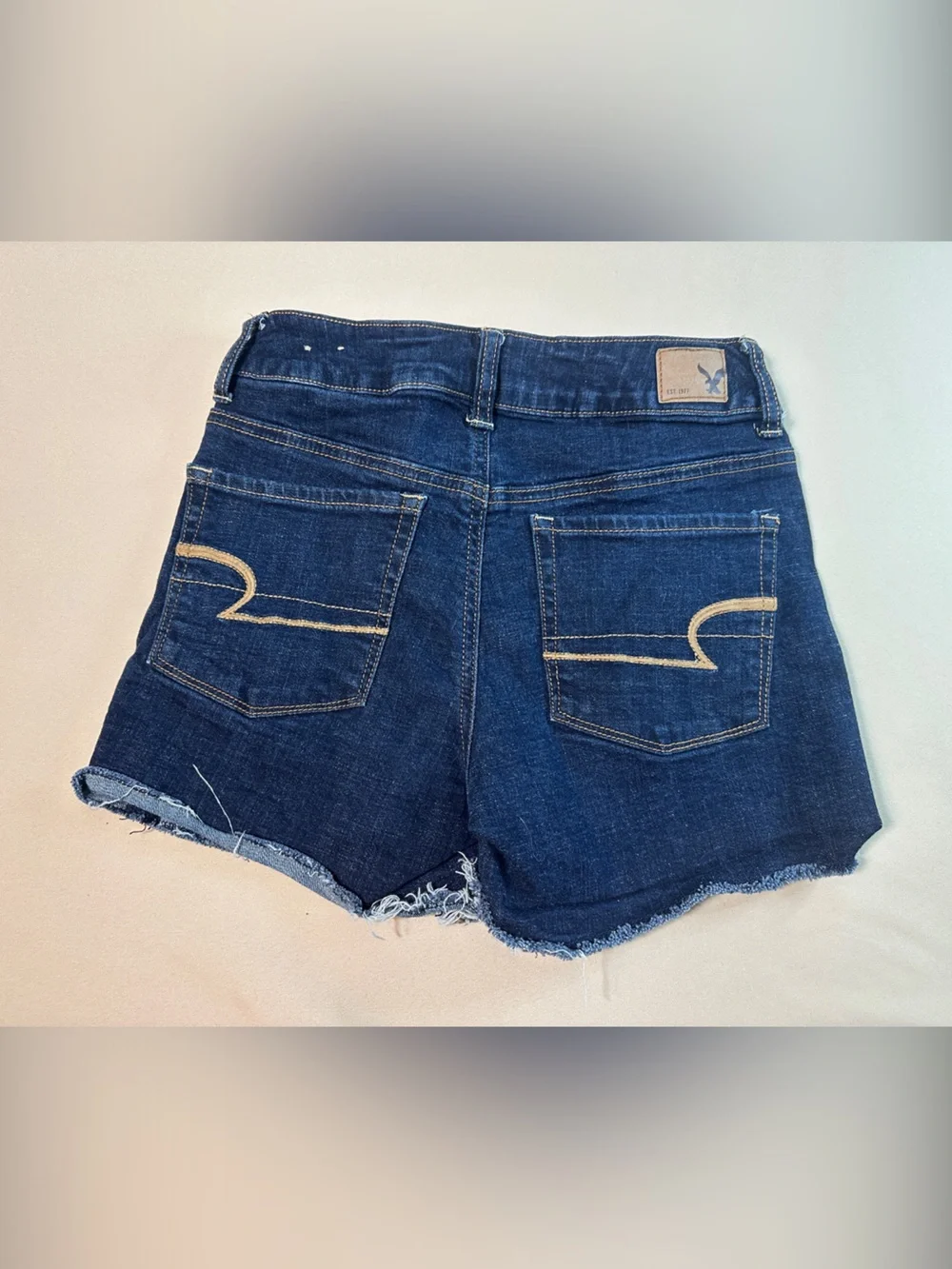 American Eagle Outfitters AE Shorts Size 2 Indigo Denim Cutoff Denim